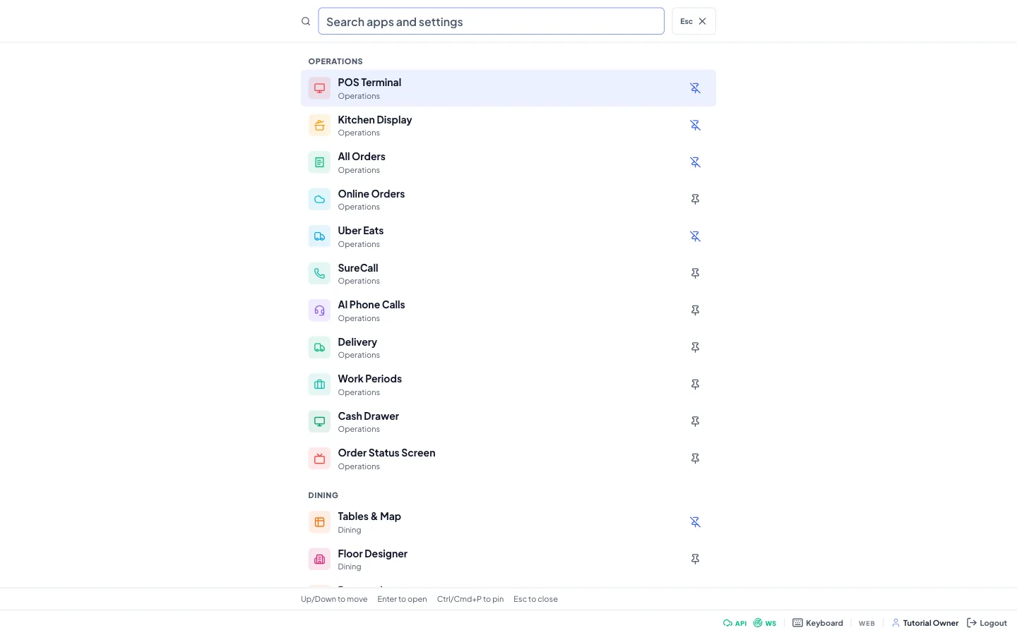 The all apps window on the The Launch Pad page